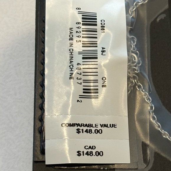 Coach Women’s Black and Silver Pendant Necklace - Picture 5 of 6